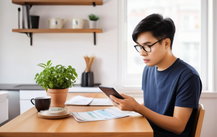 금융 습관 형성을 위한 행동 계획 - **Prompt: "Understanding Income and Expenses: From Confusion to Clarity"**
    A young Thai adult, m...